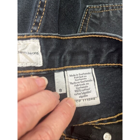 Calvin Klein Jeans Boot Cut Women’s 8 Black Overdye Cotton Denim Classic - Picture 7 of 8